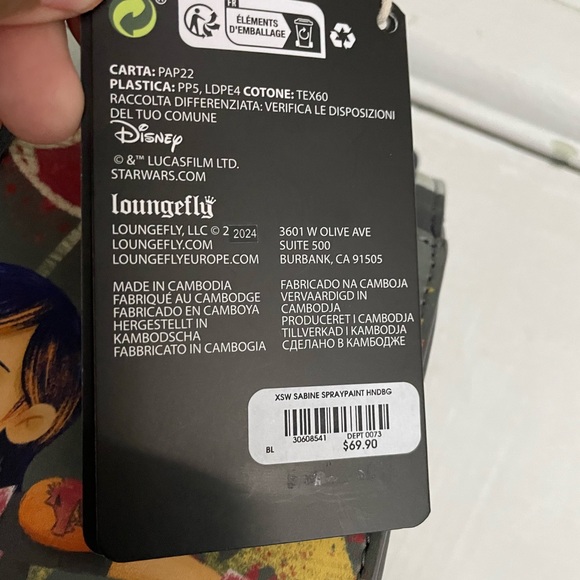 Loungefly Star Wars Sabine Spray Paint Handbag - Picture 6 of 7